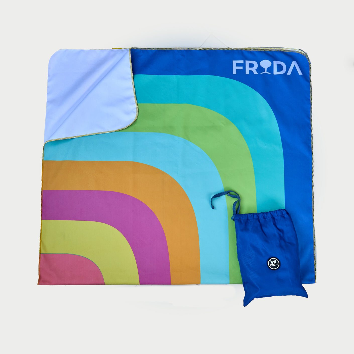 Toalla Estampada de microfibra Lineas Azules