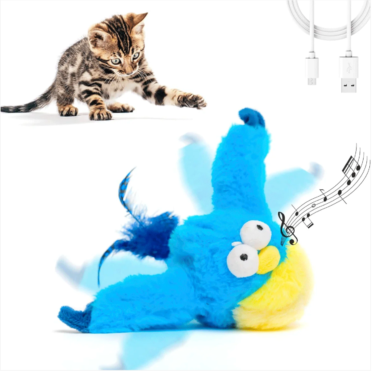 40% Off - Peluche con Movimiento y Sonido - Carga USB