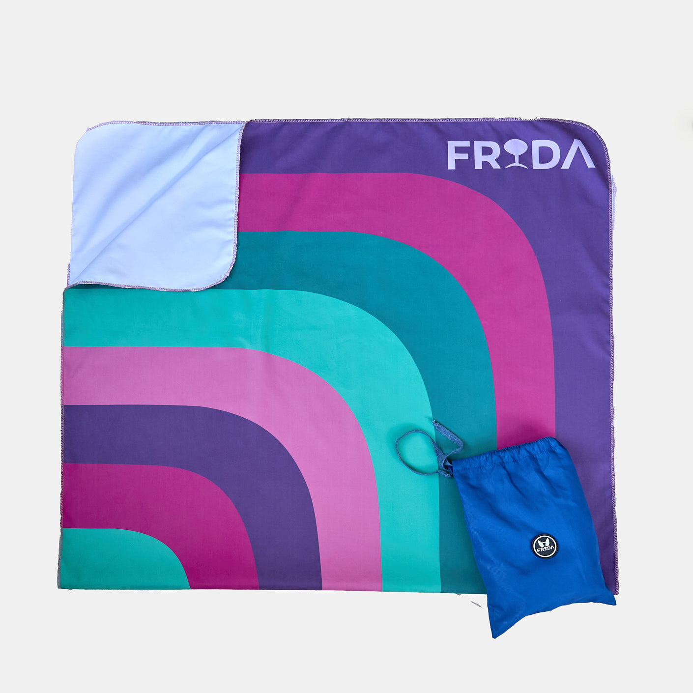 Toalla Estampada de microfibra Lineas moradas